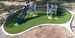 playground with artificial grass